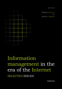 Information management in the era of the Internet. Selected issues_okładka